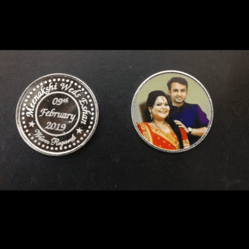 Customised Silver Wedding Coin